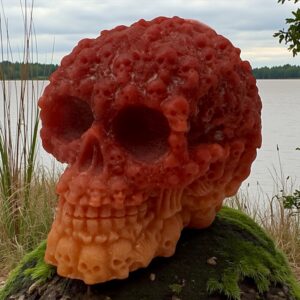 Bougie tête de morts faits de crânes