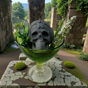 Bougie crâne coquillage