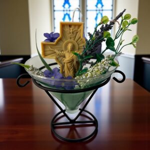 Bougie christ composition conique