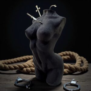 Superbe grande bougie buste féminin