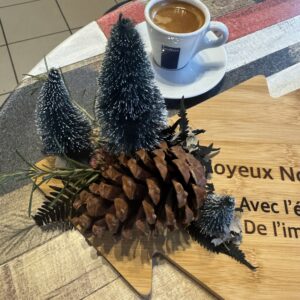 Planche bois Noël avec message gravé personnalisable